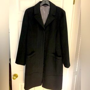 Brooks Brothers womens black wool coat